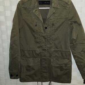 Zara Basic Olive Green Utility Jacket Sz M